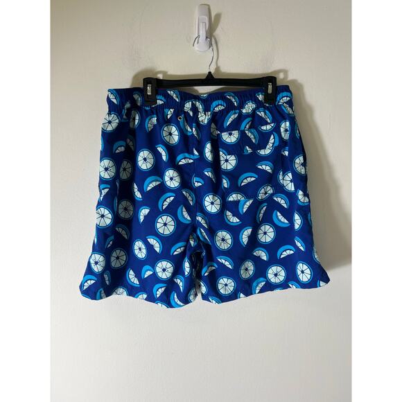 Men's Tom and Teddy Deep Blue Lime Swim Suit Sz XL-EUC - Picture 2 of 3